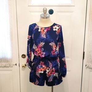 Long Sleeve Floral Romper
